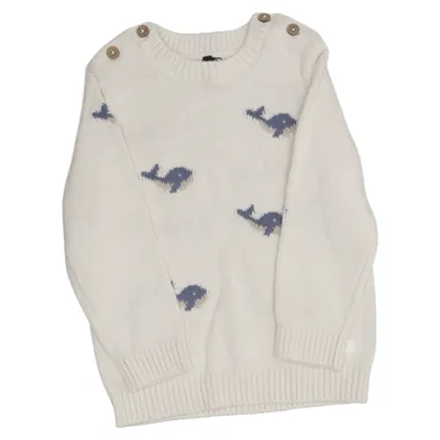 Sweater (Hvid, Blå) fra Newbie by KappAhl Bomuld