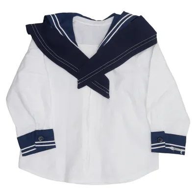 Sailor shirt (White, Blue)