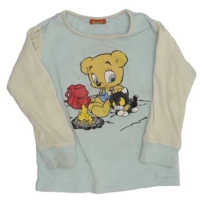 Long sleeve T-shirt (Blue, Beige, Multicolored) from Bamse Cotton