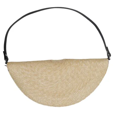 Shoulder-bag (Beige, Black) from COS Cotton, Leather