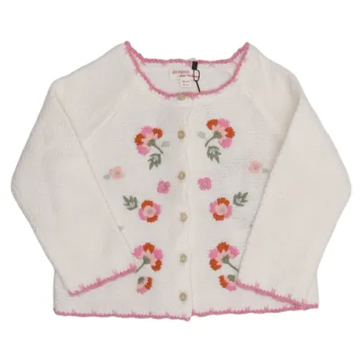 Cardigan (Hvid, Pink, Flerfarvet) fra Au Pareil Au Même Akryl, Elastan, Polyester