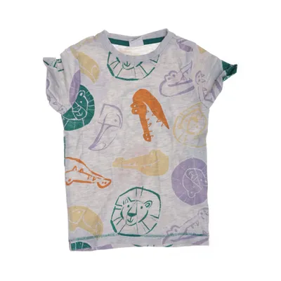 T-shirt (Grå, Flerfärgad) från Hema Bomull, Viskos