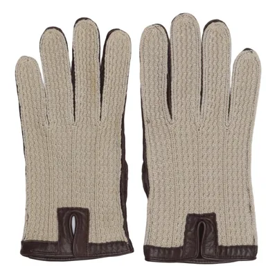 Leren handschoenen (Bruin, Beige) van Dents Leer