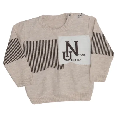 Pull-over (Beige, Marron) de Concept Acrylique, Coton