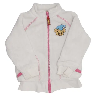 Fleecejacka (Vit, Rosa) från Bamse Bomull, Polyester