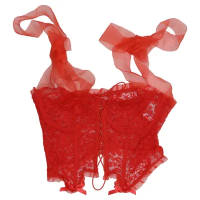 Bustier (Rød) Akryl, Polyester