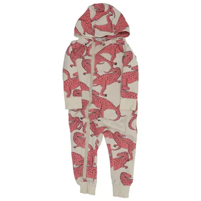 Mjukisdräkt (Rosa, Vit) från Mini Rodini Elastan, Ekologisk bomull