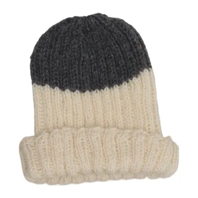 Beanie (Beige, Grijs) Merinowol