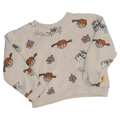 Sweatshirt (Beige, Multicolore) de Pippi Långstrump Coton biologique