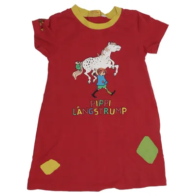 Dress (Red, Yellow, Green) from Astrid Lindgrens Värld Cotton