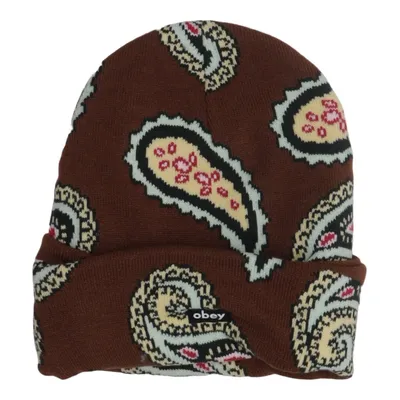 Beanie (Brown, Multicolored) from Obey Acrylic, Elastane, Polyamide