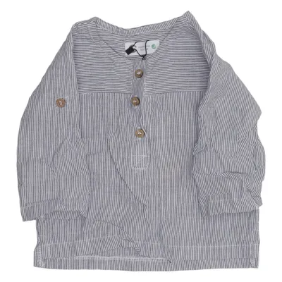 Henley shirt (Blauw, Wit) van Cubus Mini Organisch katoen