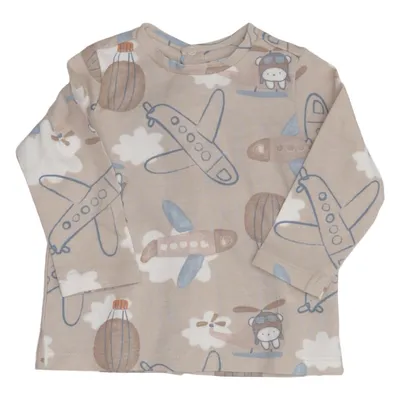 Long sleeve T-shirt (Beige, Blue, White) from Fagottino Cotton