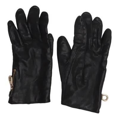 Gants en cuir (Noir) de Handskmakar'n Acrylique, Cuir, Laine