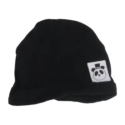 Beanie (Zwart) van Mini Rodini Elastaan, Lyocell