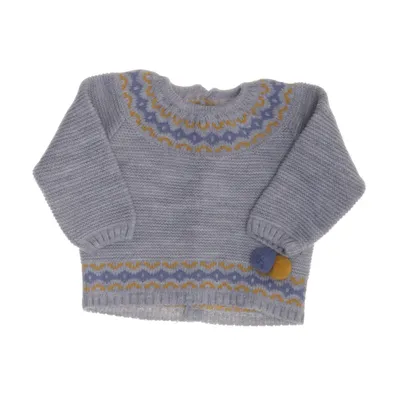 Cardigan (Grå, Gul, Blå) fra Dralon