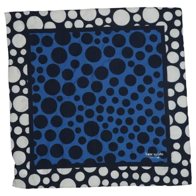 Mouchoir (Bleu, Blanc, Noir) de Kate Spade Coton, Soie