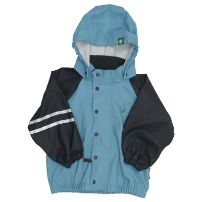 Rain jacket (Blue, Gray) from Vossatassar Polyester, Polyurethane