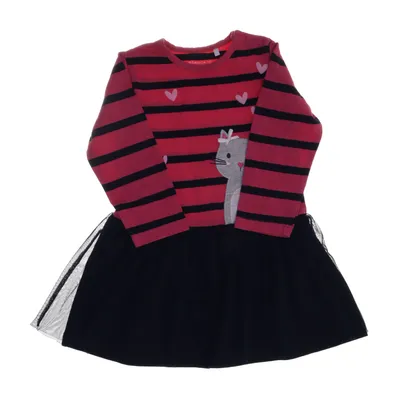 Jurk (Roze, Blauw) van Staccato Katoen, Elastaan, Polyamide