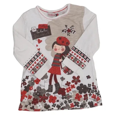 Robe (Blanc, Rouge, Marron) de Boboli Coton