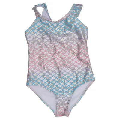 Badpak (Blauw, Roze, Zilver) van Coccodrillo Elastaan, Polyester
