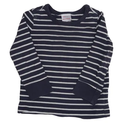 T-shirt à manches longues (Bleu, Blanc) de Hanna Andersson Coton biologique