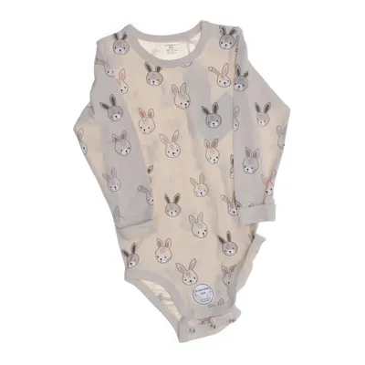 Romper (Beige, Meerkleurig) van Lindex Baby Katoen, Elastaan