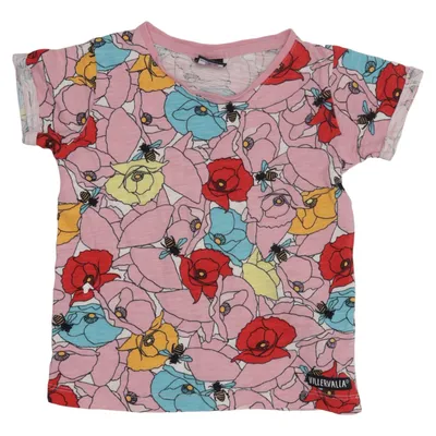 T-shirt (Pink, Flerfarvet) fra Villervalla Økologisk bomuld