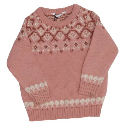 Pull-over (Rose, Marron, Blanc) de Luca & Lola Acrylique, Laine