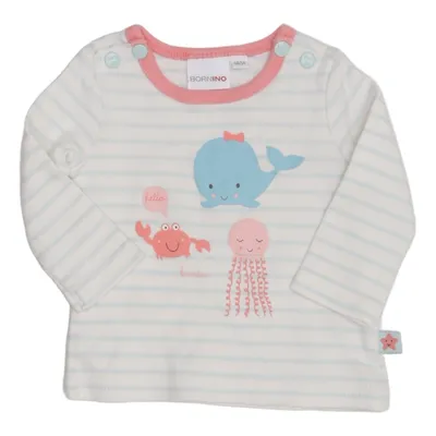 Långärmad t-shirt (Vit, Blå, Rosa) från Bornino Bomull