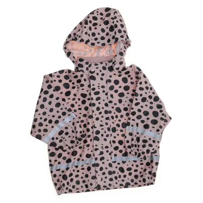 Rain jacket (Pink, Black) from Rain Wear by Lindex Polyurethane
