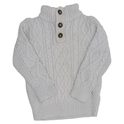 Trui (Grijs) van BabyGap Katoen, Imitatiebont, Polyamide, Polyester, Wol