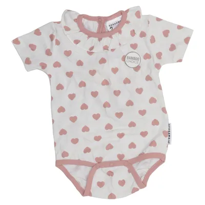 Body (White, Pink) from Geggamoja Bamboo, Elastane, Organic cotton