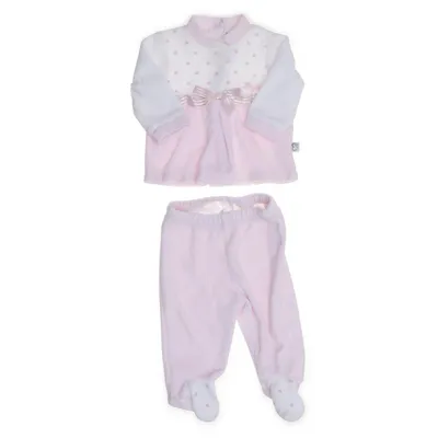 Set (Rosa, Vit) från Piccole Emozioni Bomull, Polyester