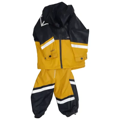 Regnställ (Gul, Svart, Vit) från Didriksons Polyester, Polyuretan
