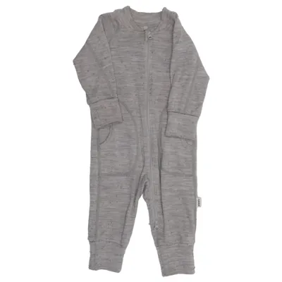 Sparkdräkt (Grå) från Pippi Polyester, Ull