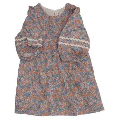 Kjole (Blå, Orange, Flerfarvet) fra Zara Bomuld