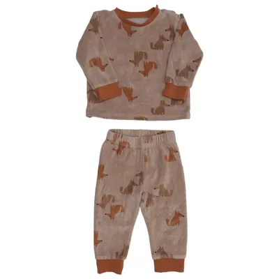 Pyjama (Beige, Marron) de Hema Coton biologique, Polyester recyclé