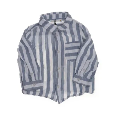 Shirt (Blauw, Wit) van Minimarket Katoen