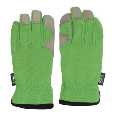 Trädgårdshandskar (Grön) från For-q Elastan, Skinnimitation, Polyester