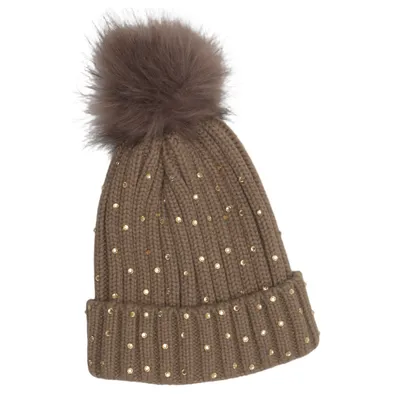 Bonnet à pompon (Beige) de Maya Copenhagen