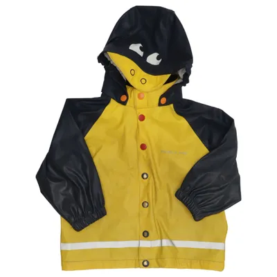 Rain jacket (Yellow, Black, Gray) from Polarn O. Pyret Polyester, Polyurethane