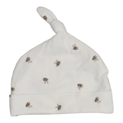 Bonnet (Blanc, Marron) de Lindex Newborn Coton, Élasthane