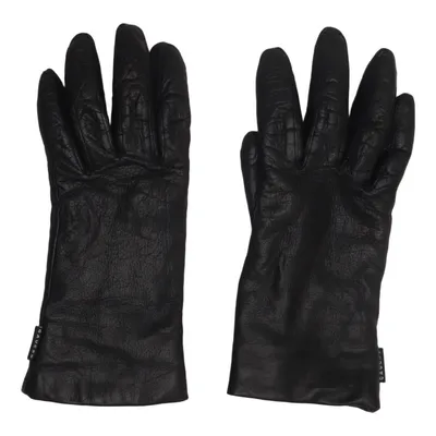Leather gloves (Black) from Gaucho Leather, Wool