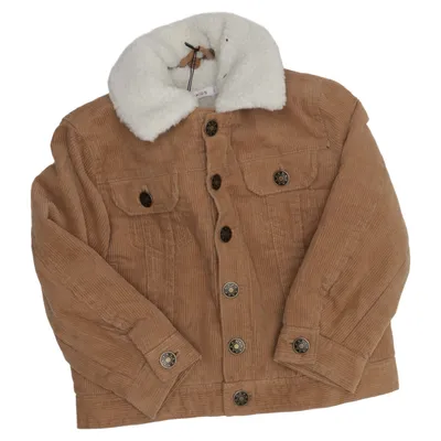 Gevoerde spijkerjas (Bruin, Wit) van Monoprix Kids Katoen, Polyester