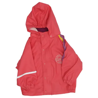 Regnjacka (Röd, Gul) från Abeko Polyester, Polyuretan