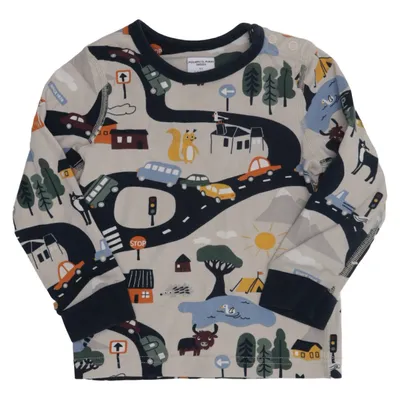 Långärmad t-shirt (Beige, Flerfärgad) från Polarn O. Pyret