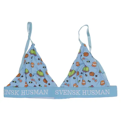 Bralette (Blå, Flerfärgad) från Svensk Husman Bomull, Elastan