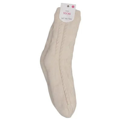 Chaussettes tricotées (Beige) de Cosy Socks Acrylique, Polyester