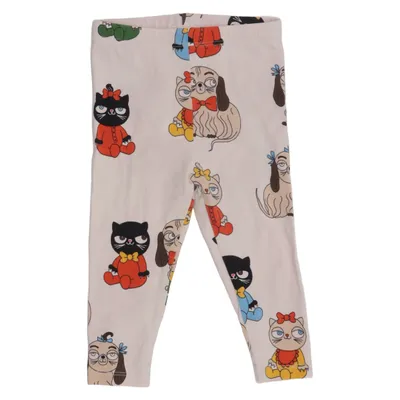 Legging (Rose, Multicolore) de Mini Rodini Coton, Élasthane